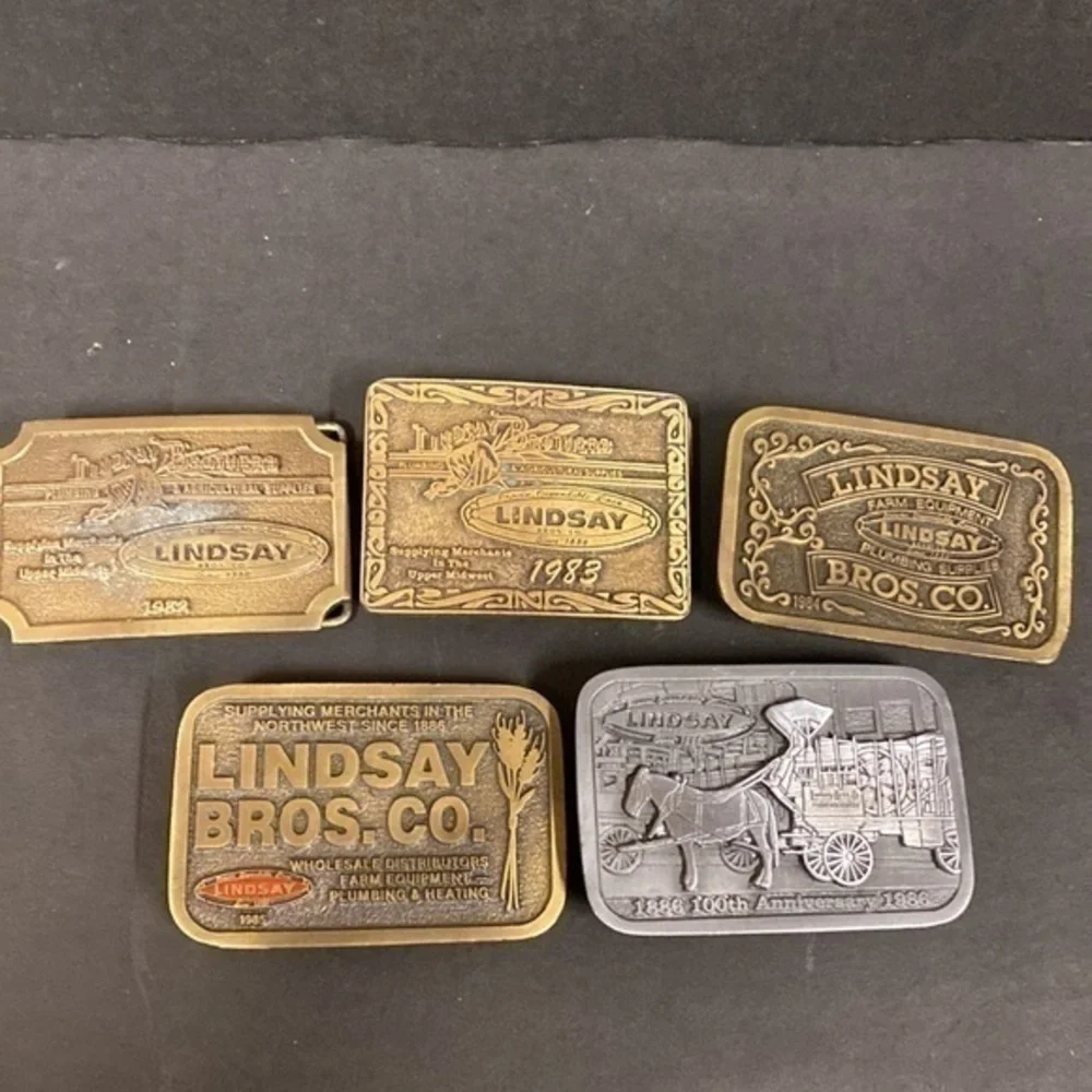 Lindsay brother farming company belt buckles